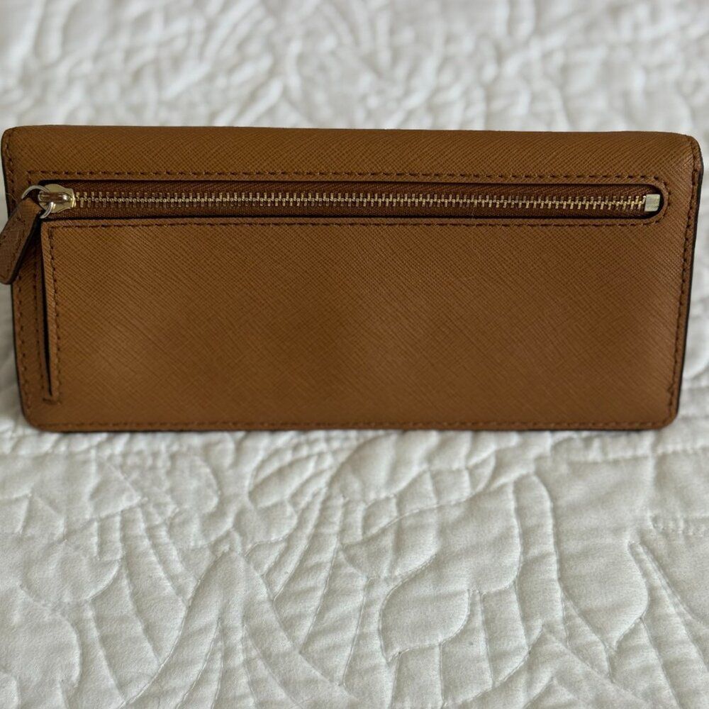 Michael Kors Neutral Wallet With Gold Tone Hardware Accent - Picture 3 of 5
